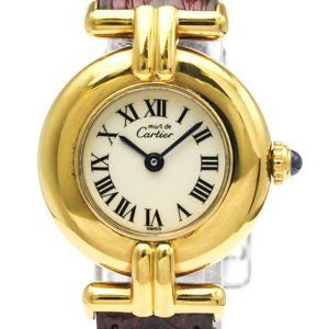 CARTIER Must Colisee Vermeil Gold Plated Ladies Watch 590002